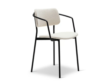 ULI METAL 332-M - Stackable steel chair with armrests by Origins 1971 - view 2